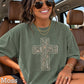 Camo Cross Christian Comfort Color Graphic Tee