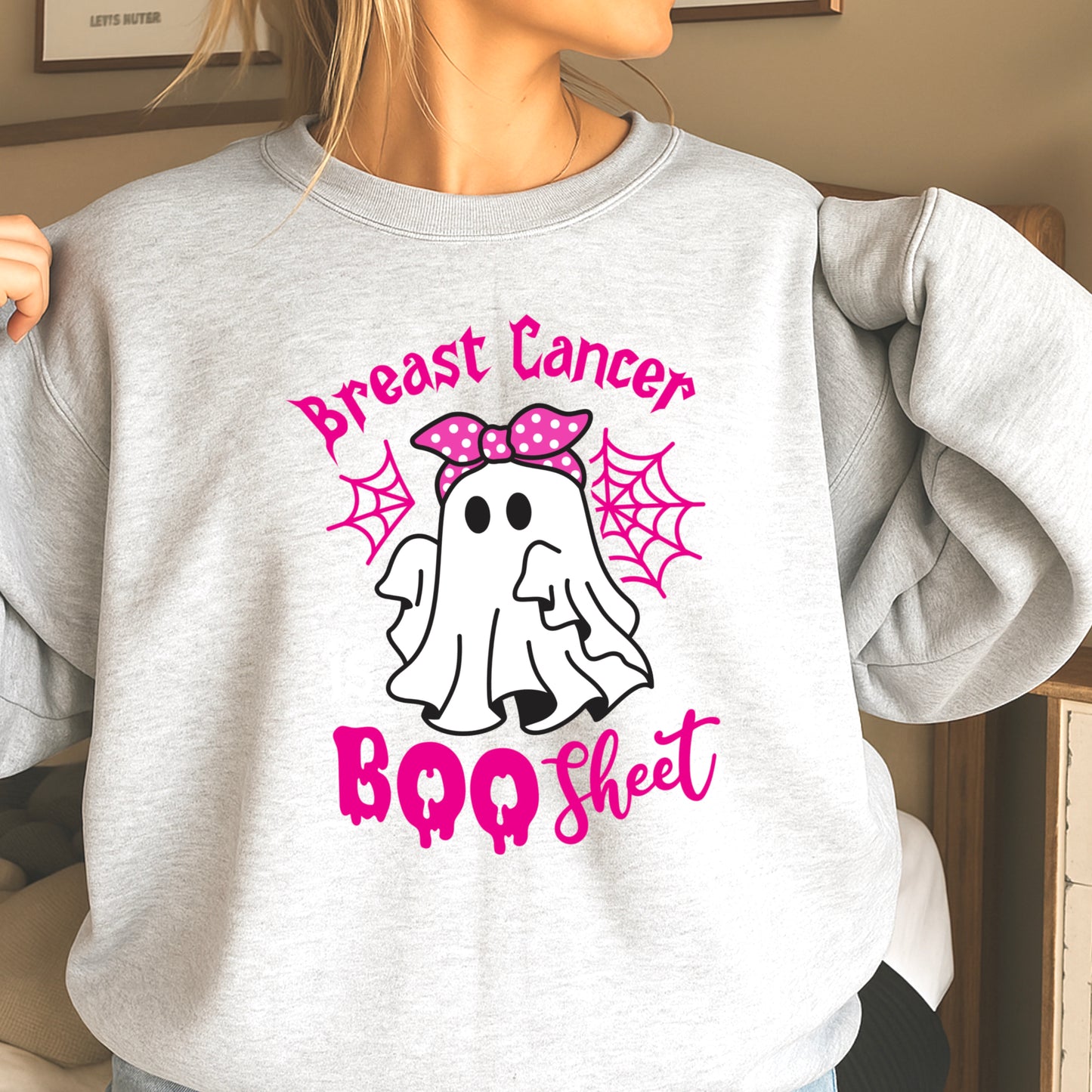 Breast Cancer Is Boo-Sheet Crewneck Sweatshirt