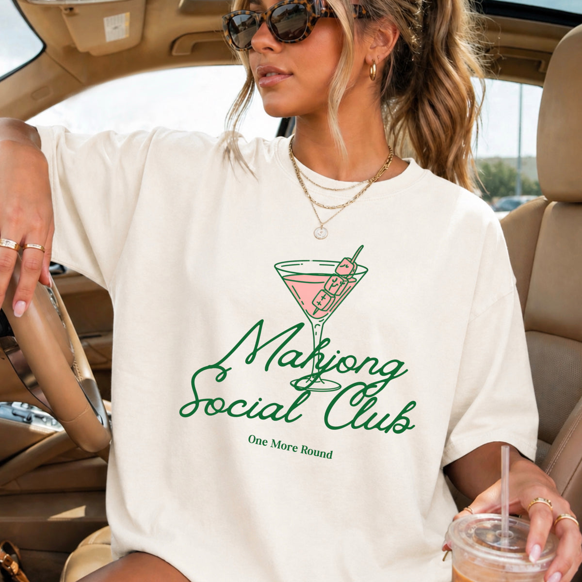 Mahjong Social Club Comfort Color Graphic Tee