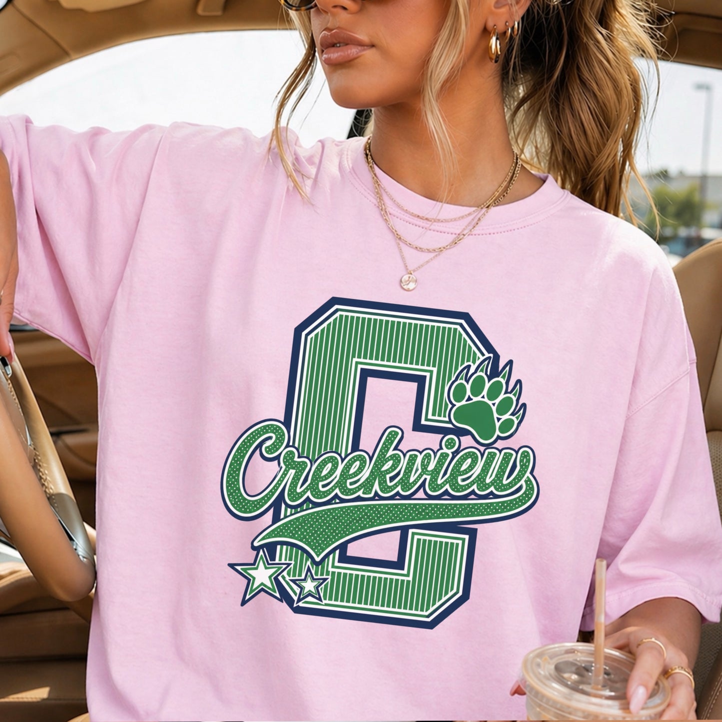 Creekview Grizzlies Comfort Color Graphic Tee