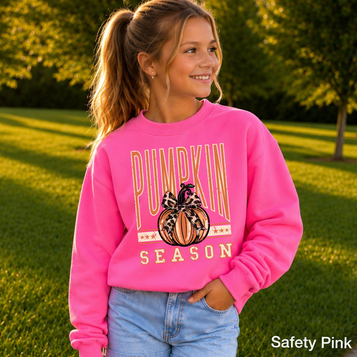 Pumpkin Season Youth Crewneck Sweatshirt