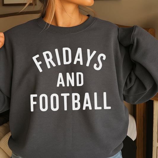 Fridays And Football Crewneck Sweatshirt
