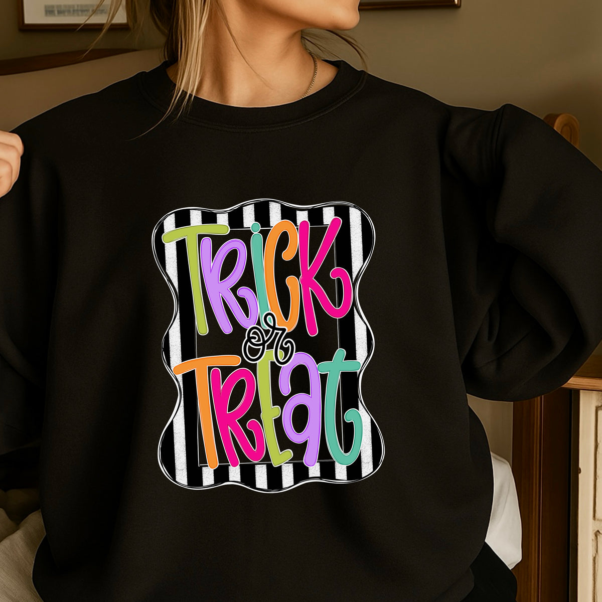Trick Or Treat Halloween Crewneck Sweatshirt