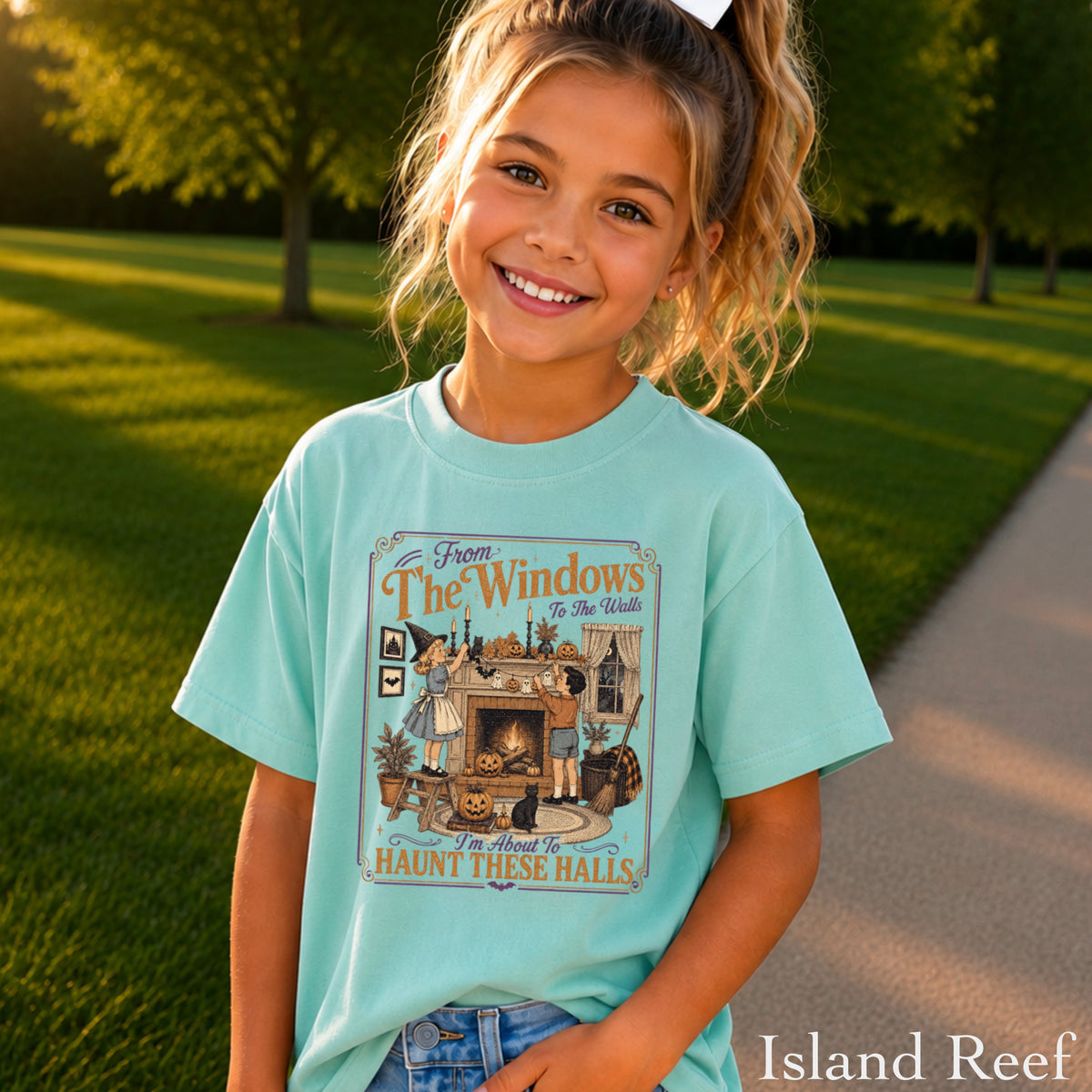 From The Window To The Walls Halloween Youth Comfort Color T-Shirt