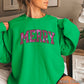 Merry Real Spangles Christmas Crewneck Sweatshirt