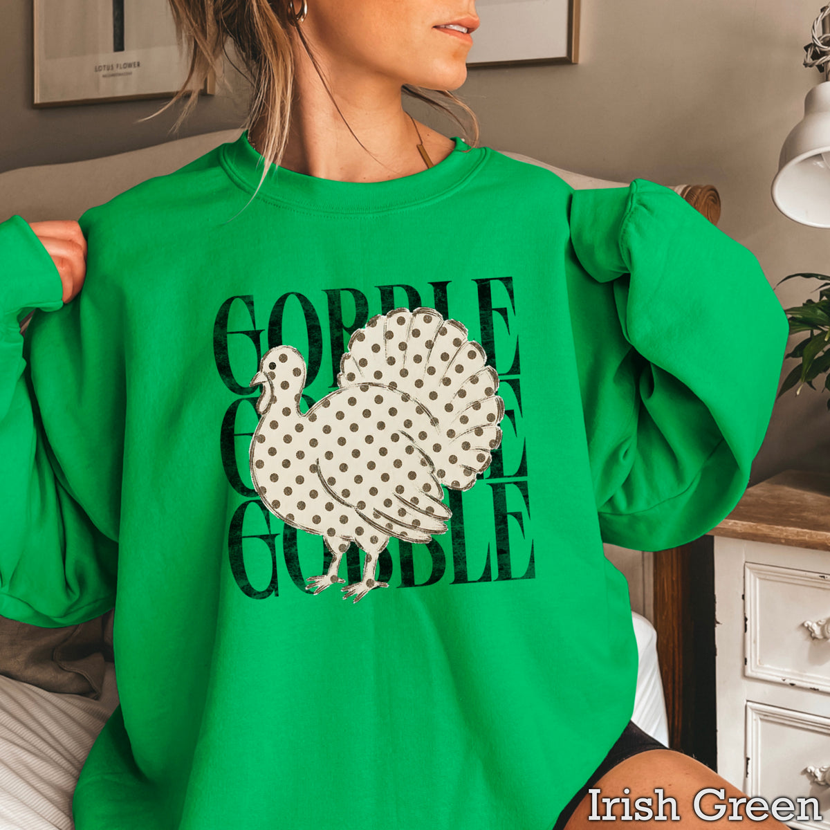 Gobble Thanksgiving Crewneck Sweatshirt