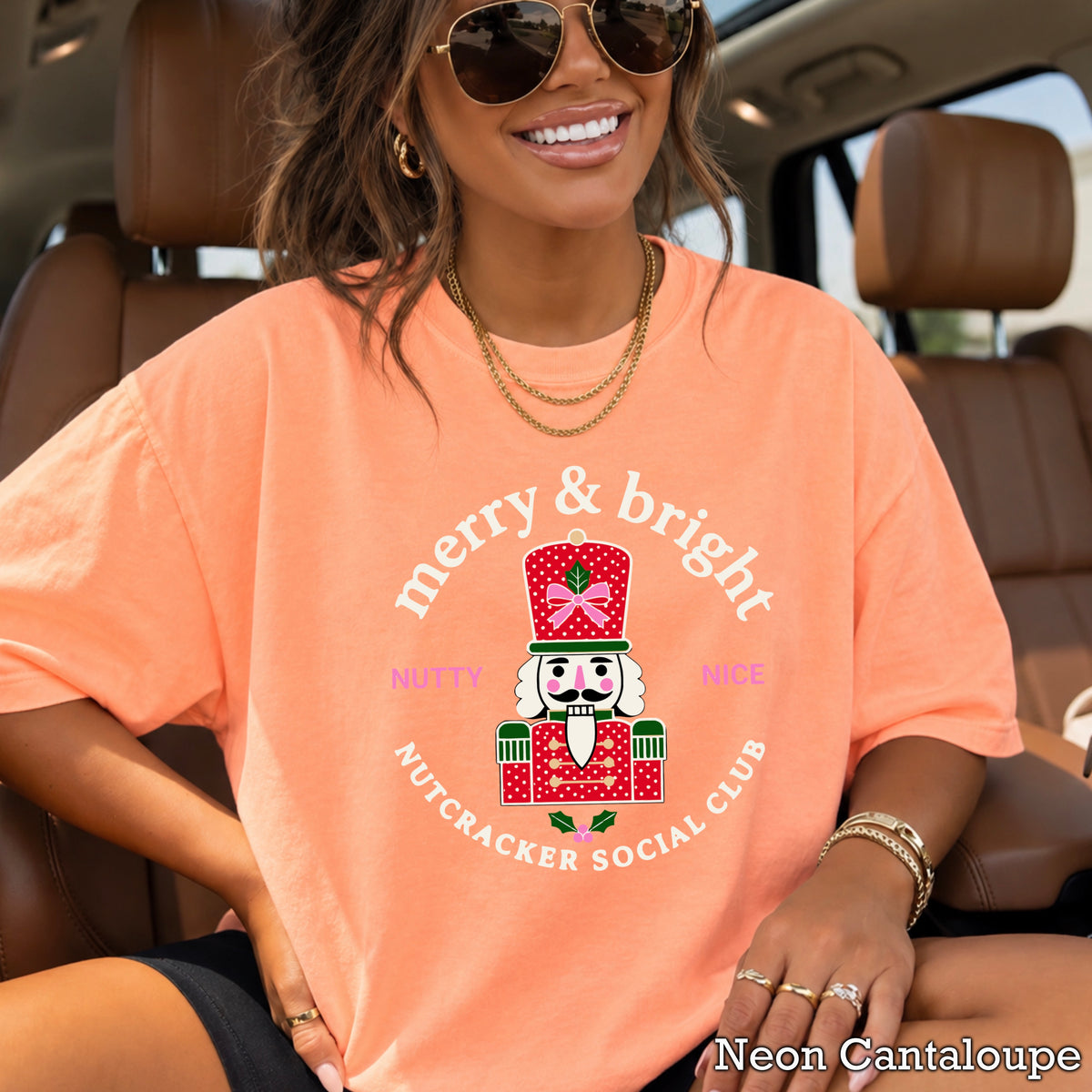 Nutcracker Social Club Christmas Comfort Color Graphic Tee