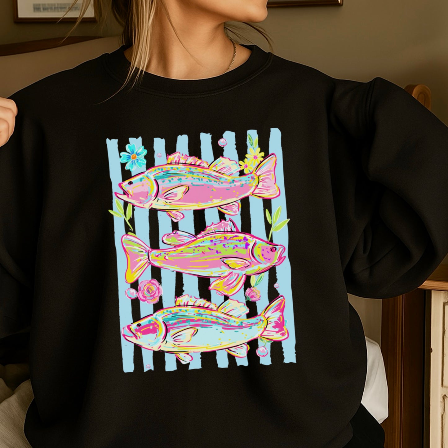 Fish Trio Crewneck Sweatshirt