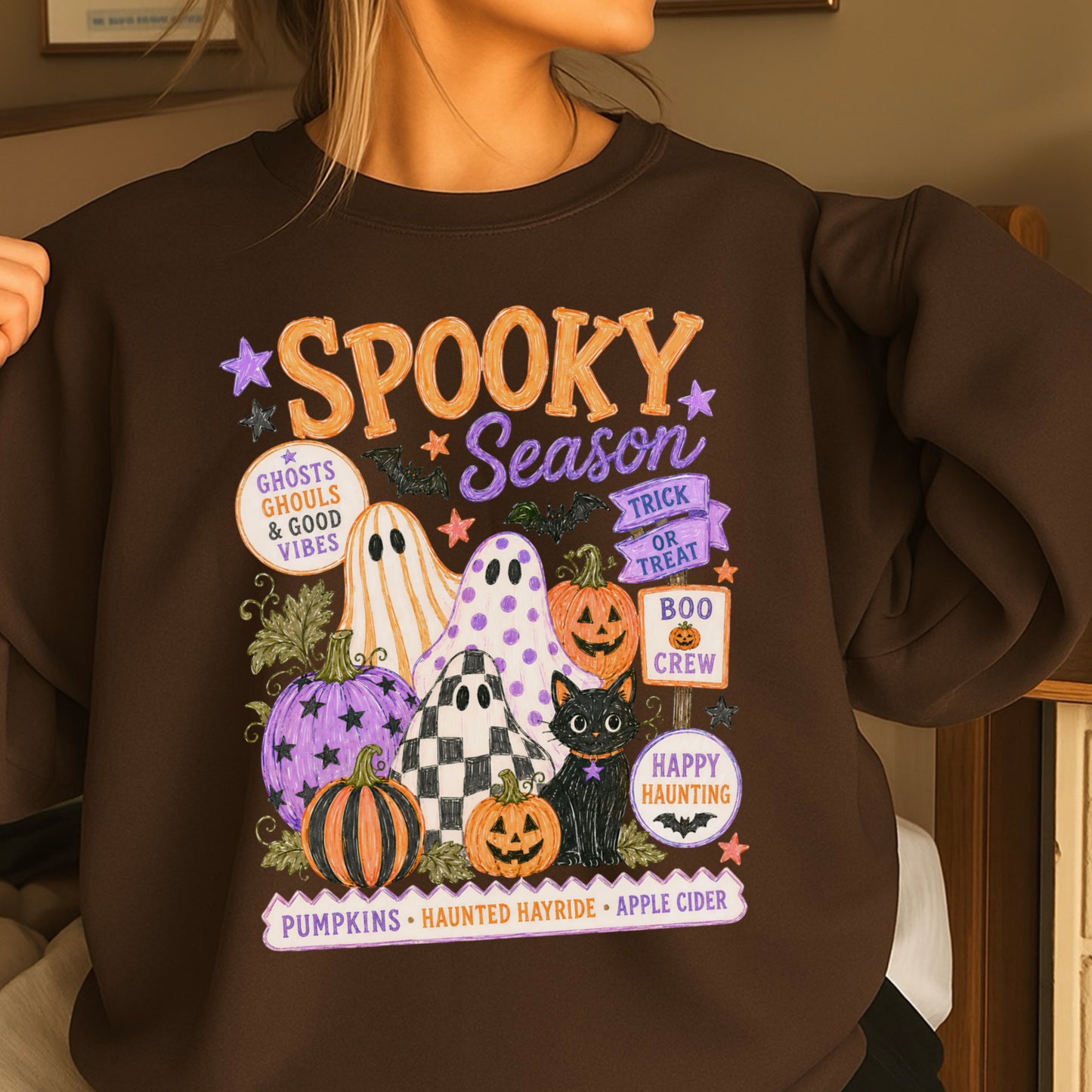 Spooky Season Halloween Crewneck Sweatshirt