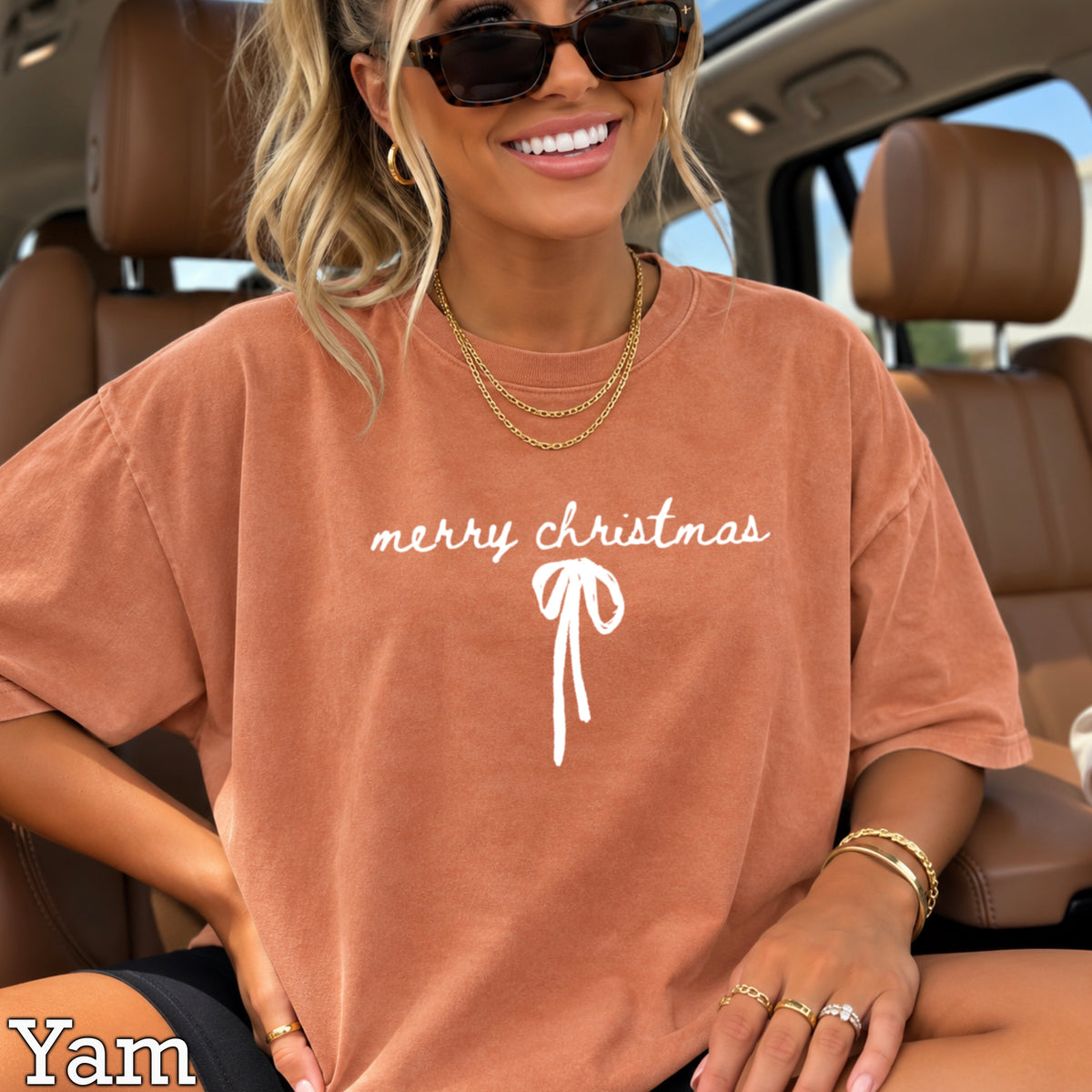 Merry Christmas Comfort Color Graphic Tee