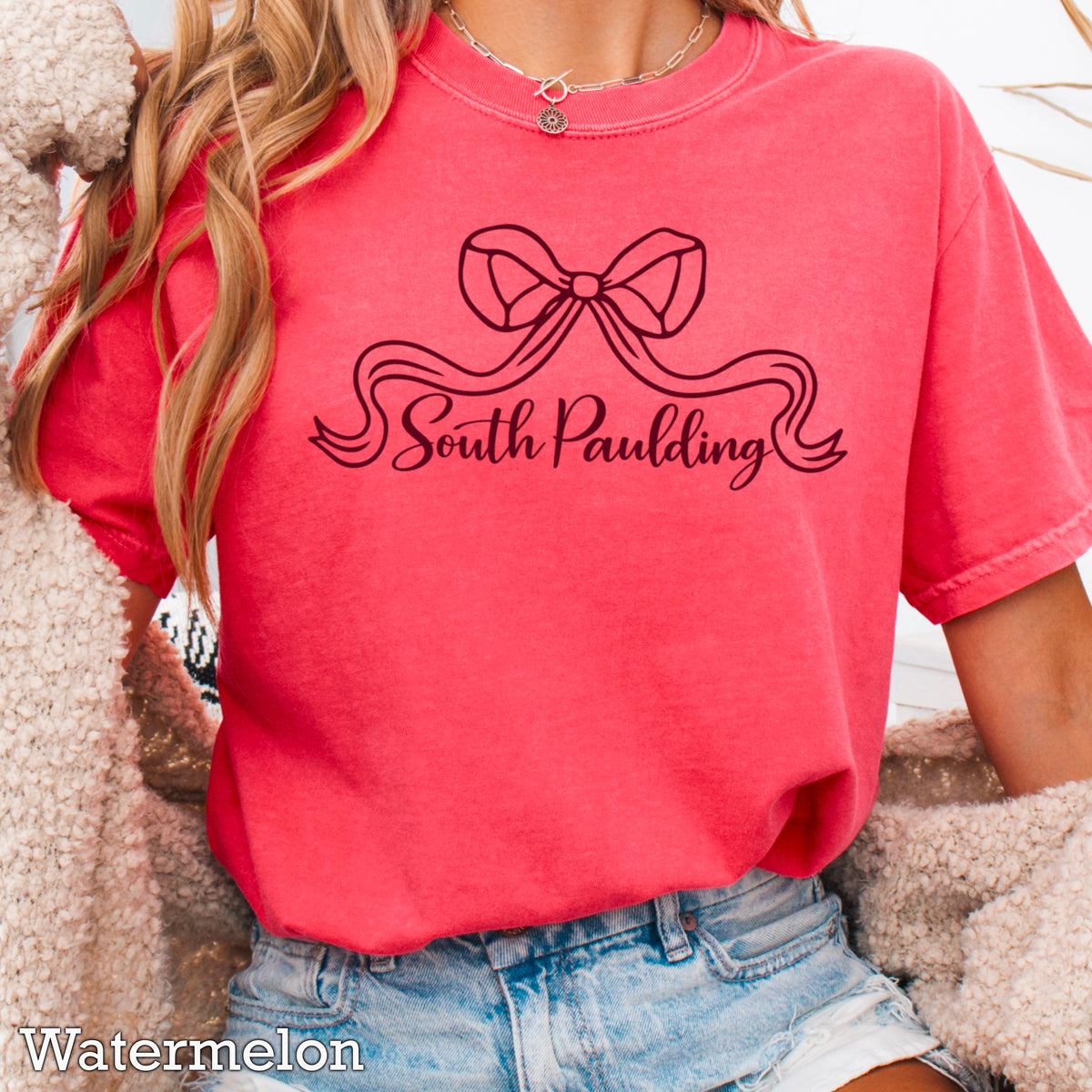 Spartans Coquette Bow Comfort Color Graphic Tee