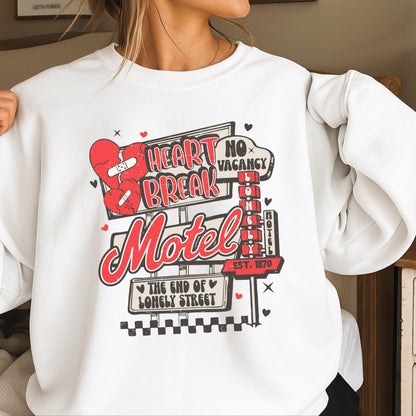 Heart Break Motel Valentine’s Day Crewneck Sweatshirt
