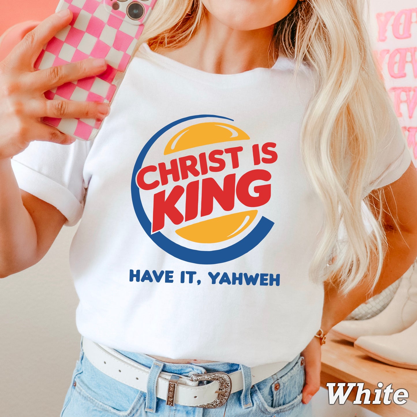 Christ Is King Christian Comfort Color Graphic Tee