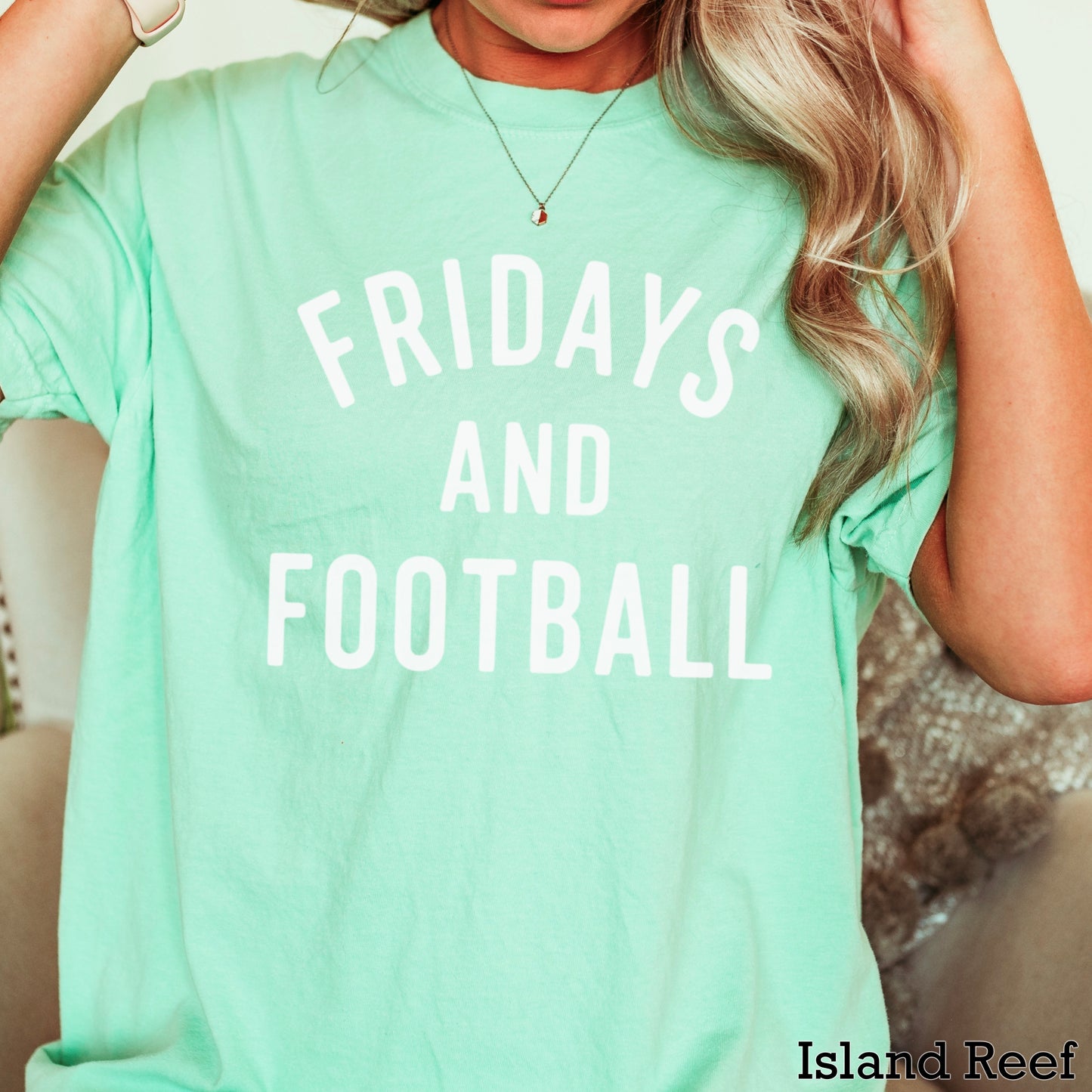 Fridays And Football Comfort Color Graphic Tee