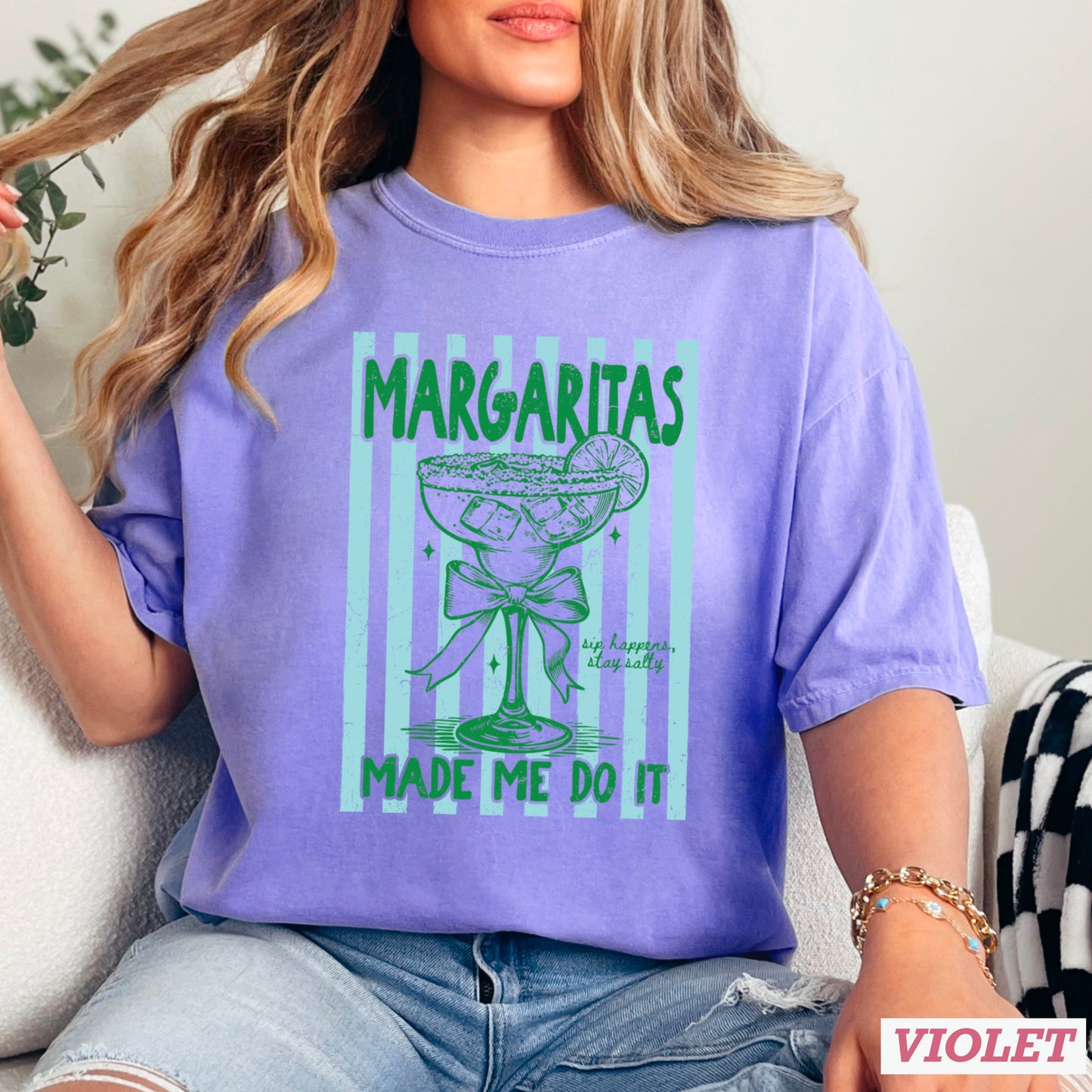 Margaritas Made Me Do It Comfort Color Graphic Tee