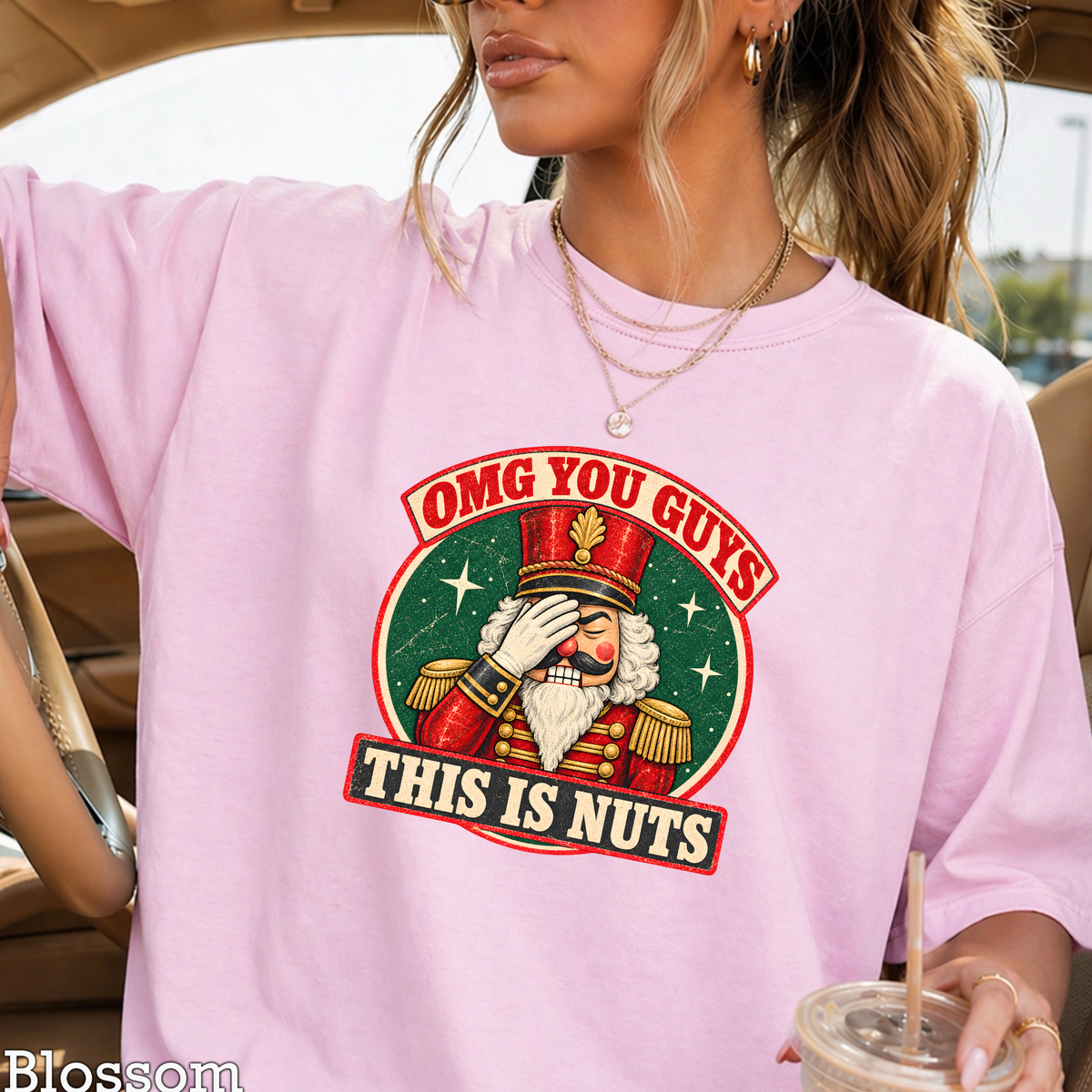 OMG You Guys This Is Nuts Christmas Comfort Color Graphic Tee