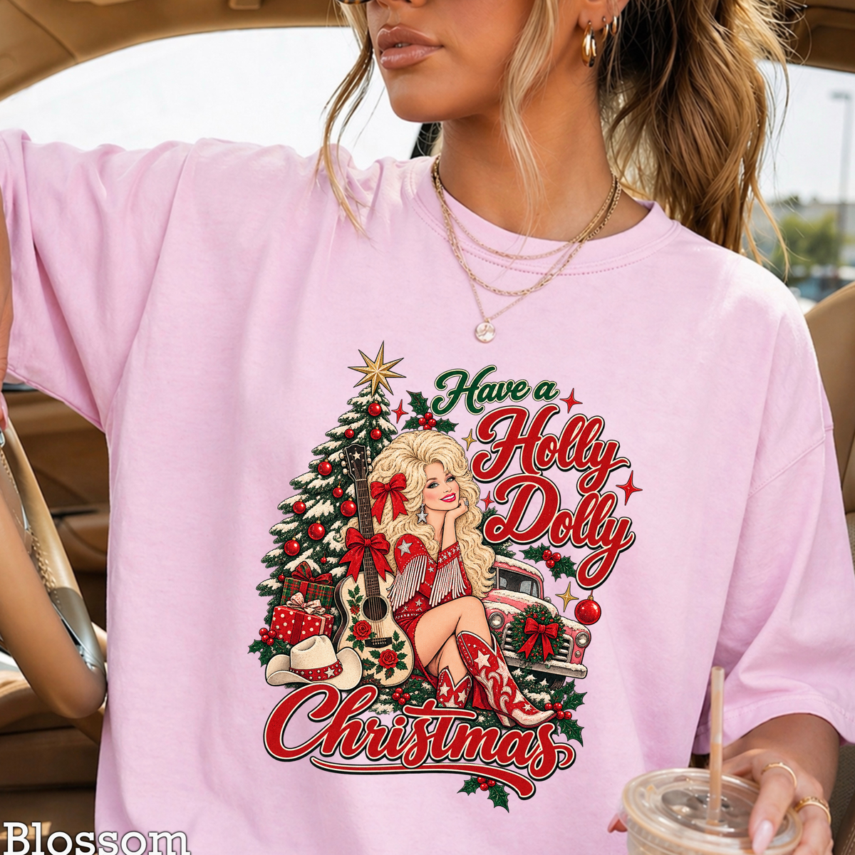 Have A Holly Christmas Comfort Color Graphic Tee