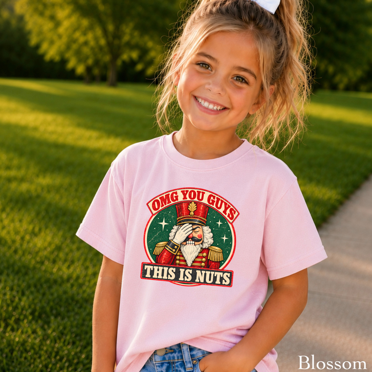 OMG You Guys This Is Nuts Christmas Youth Comfort Color T-Shirt