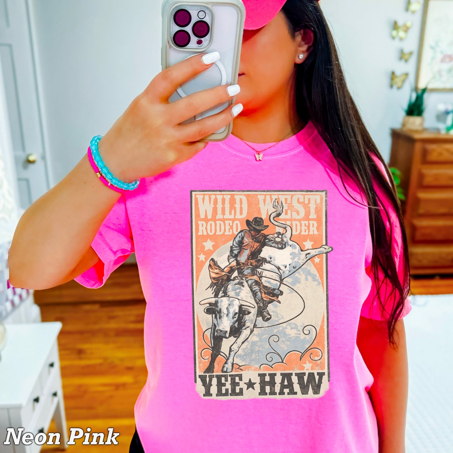 Wild West Rodeo Rider Comfort Color Graphic Tee