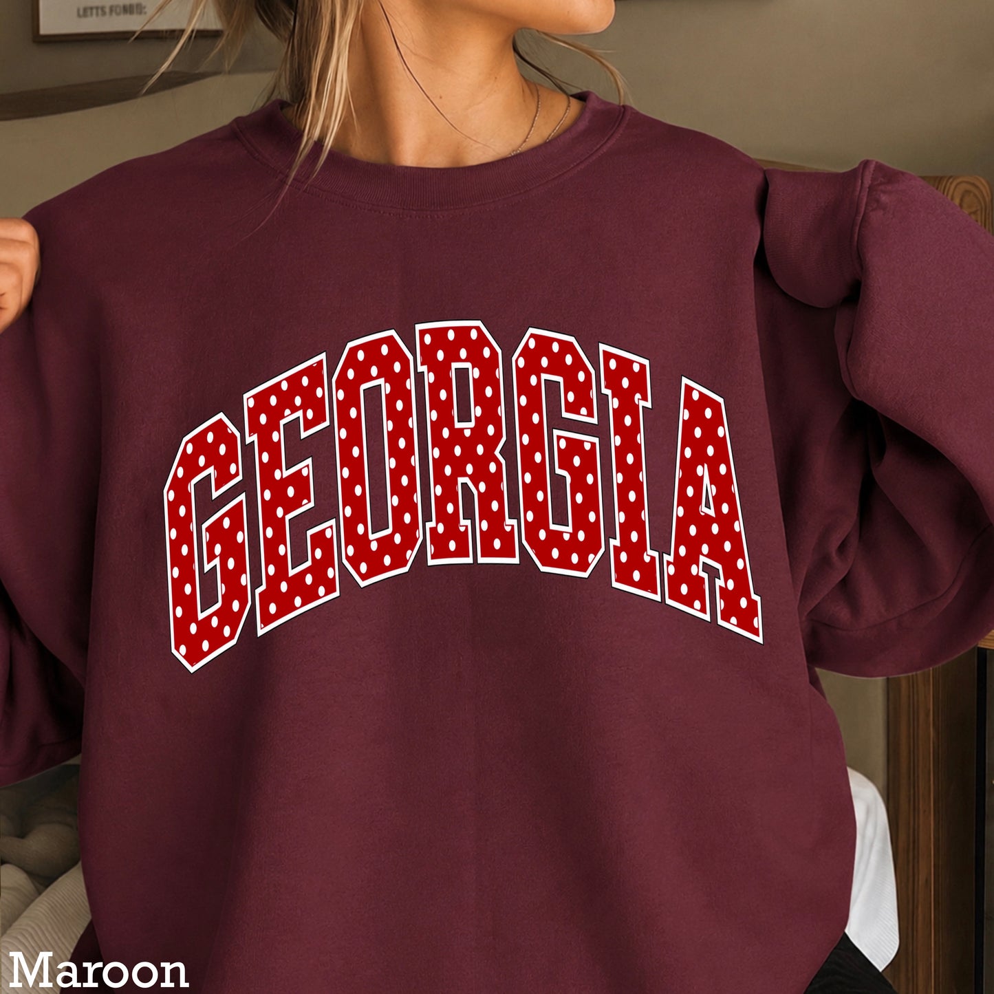 Georgia Polka Dot Crewneck Sweatshirt
