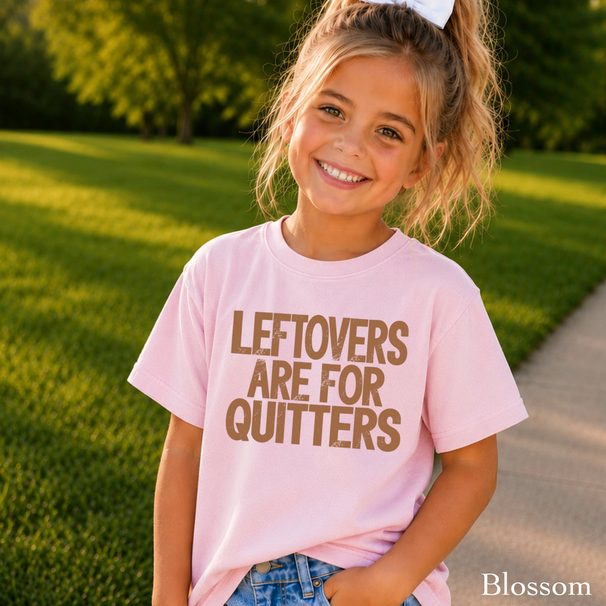 Leftovers Are For Quitters Thanksgiving Youth Comfort Color T-Shirt