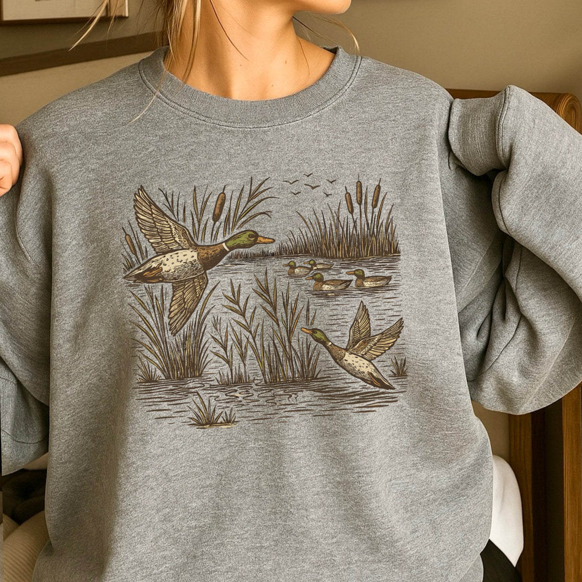 Mallard Duck Crewneck Sweatshirt