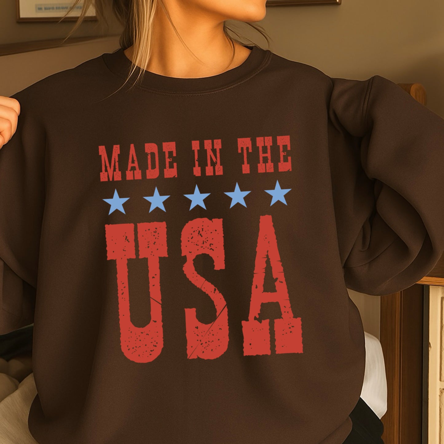 Made In The USA July4th Crewneck Sweatshirt