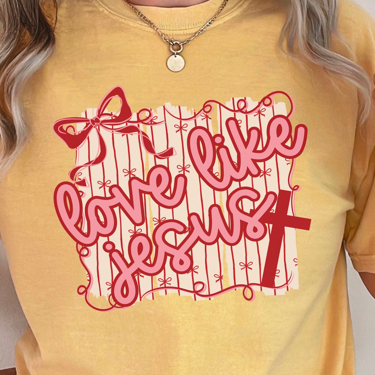Love Like Jesus Valentine’s Day Comfort Color Graphic Tee