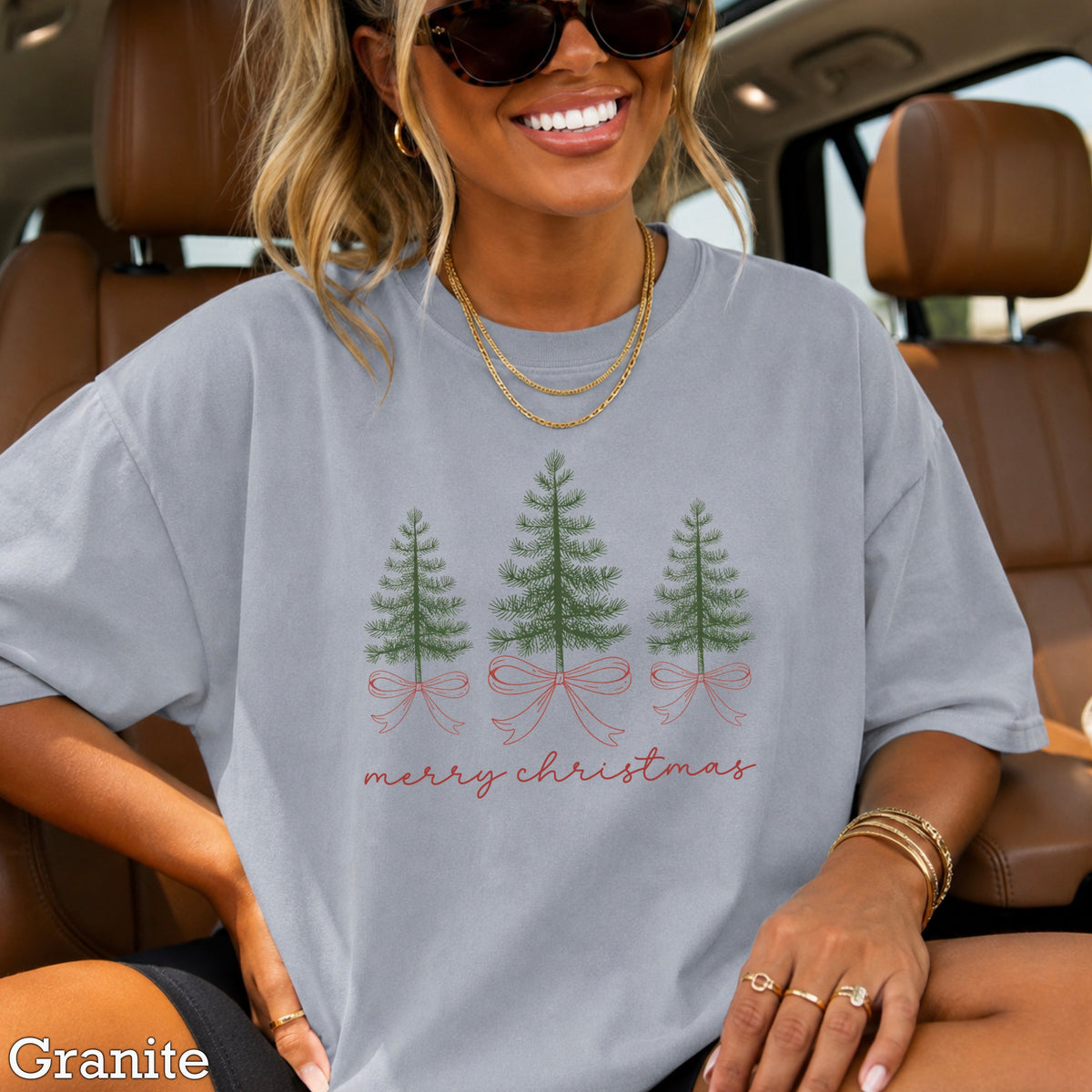 Merry Christmas Comfort Color Graphic Tee