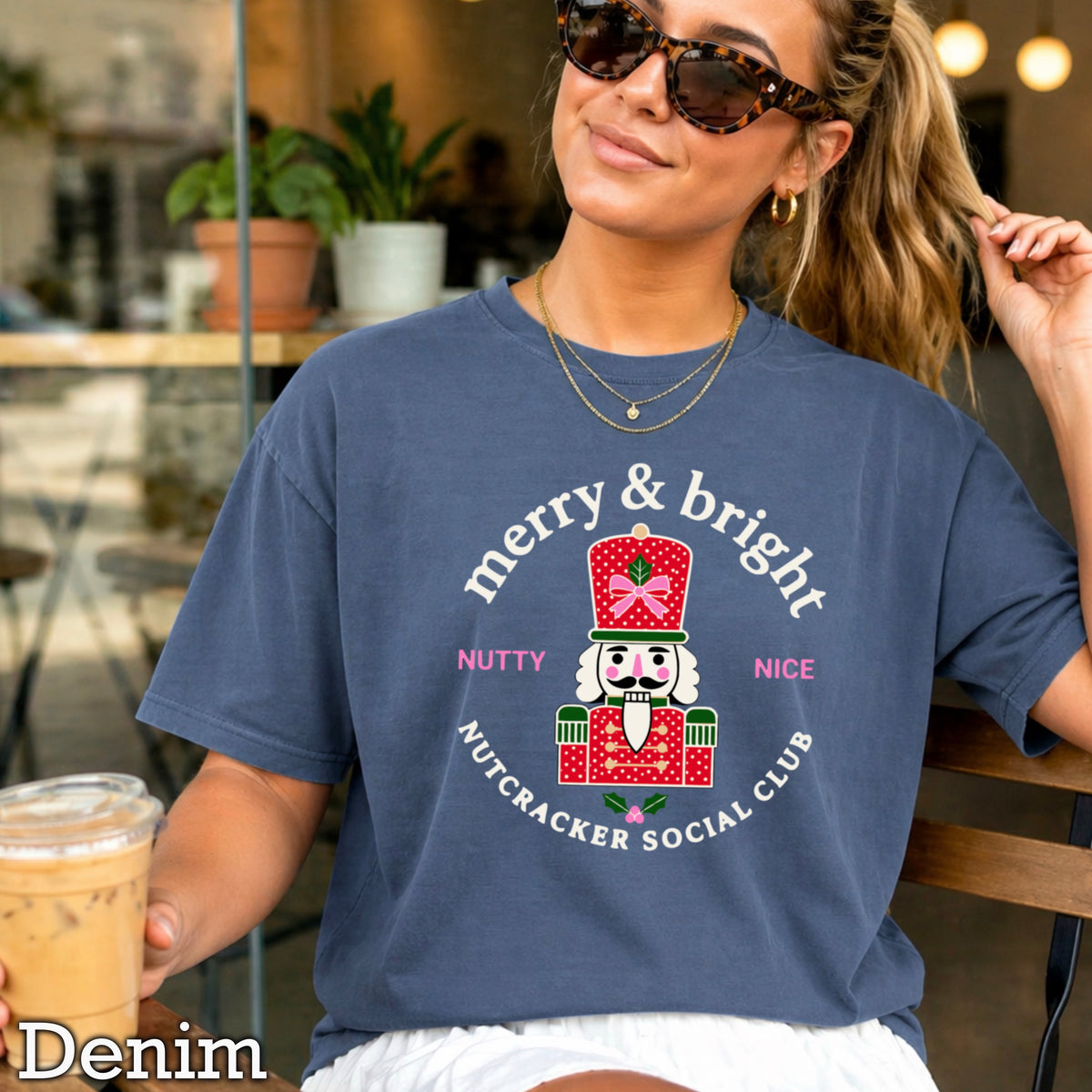 Nutcracker Social Club Christmas Comfort Color Graphic Tee