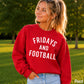 Fridays And Football Youth Crewneck Sweatshirt