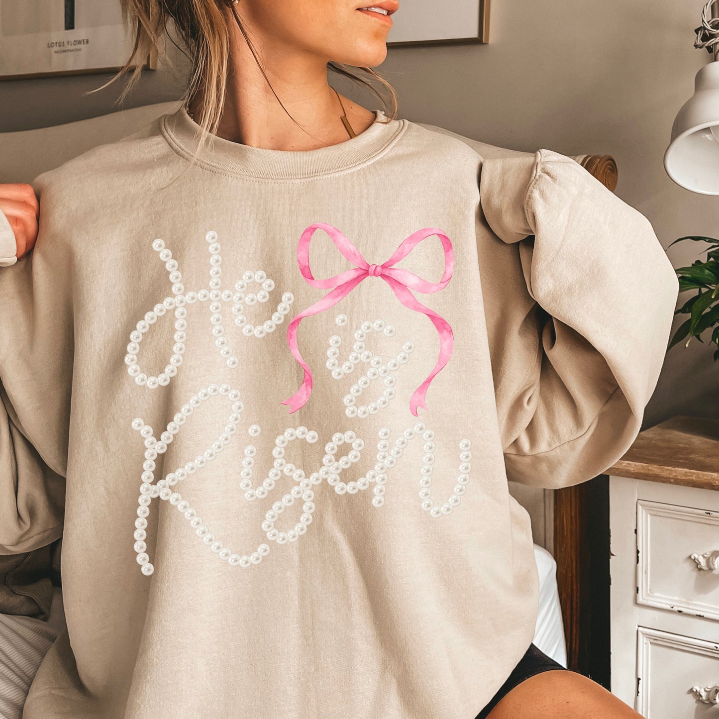 He Is Risen Easter Crewneck Sweatshirt