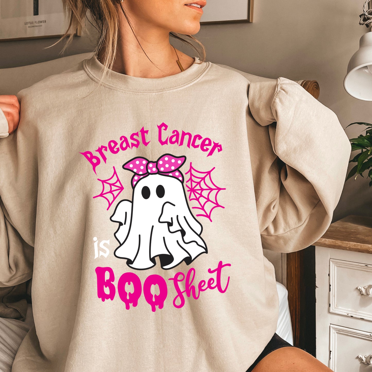 Breast Cancer Is Boo-Sheet Crewneck Sweatshirt