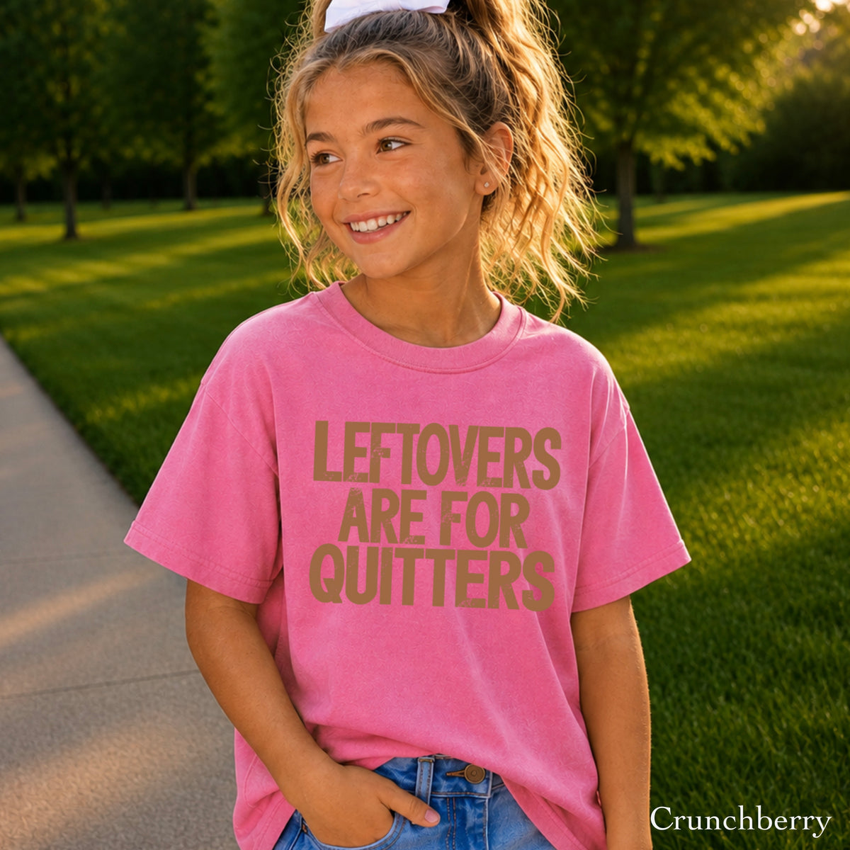 Leftovers Are For Quitters Thanksgiving Youth Comfort Color T-Shirt