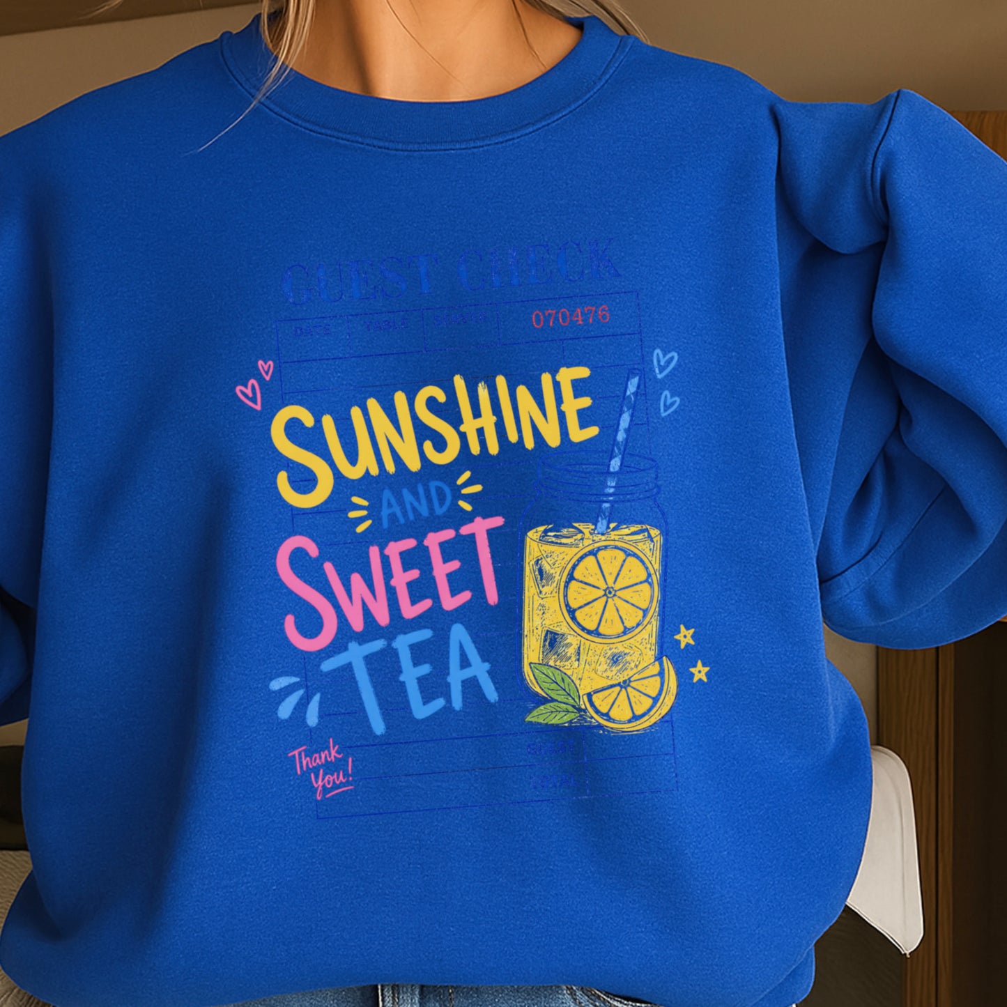 Guest Check Sunshine & Sweet Tea Crewneck Sweatshirt