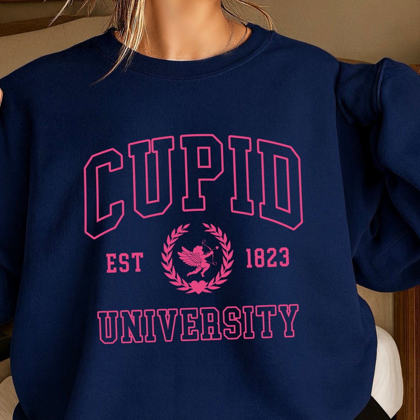 Cupid University Valentine’s Day Crewneck Sweatshirt