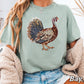 Faux Rhinestone Turkey Comfort Color Graphic Tee