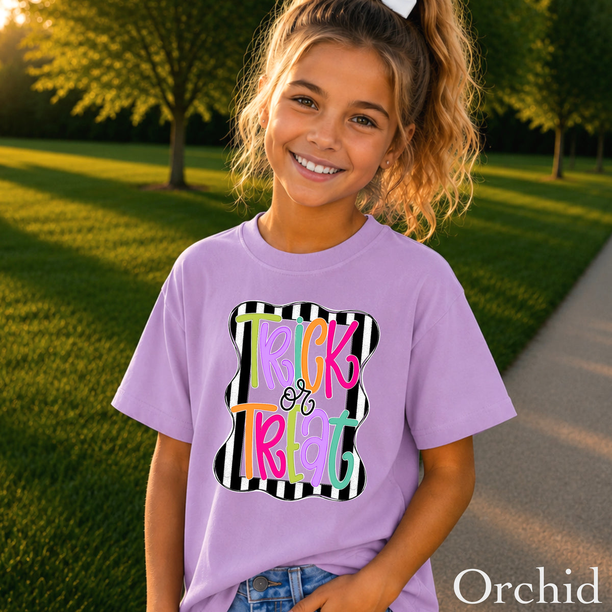 Trick Or Treat Halloween Youth Comfort Color T-Shirt
