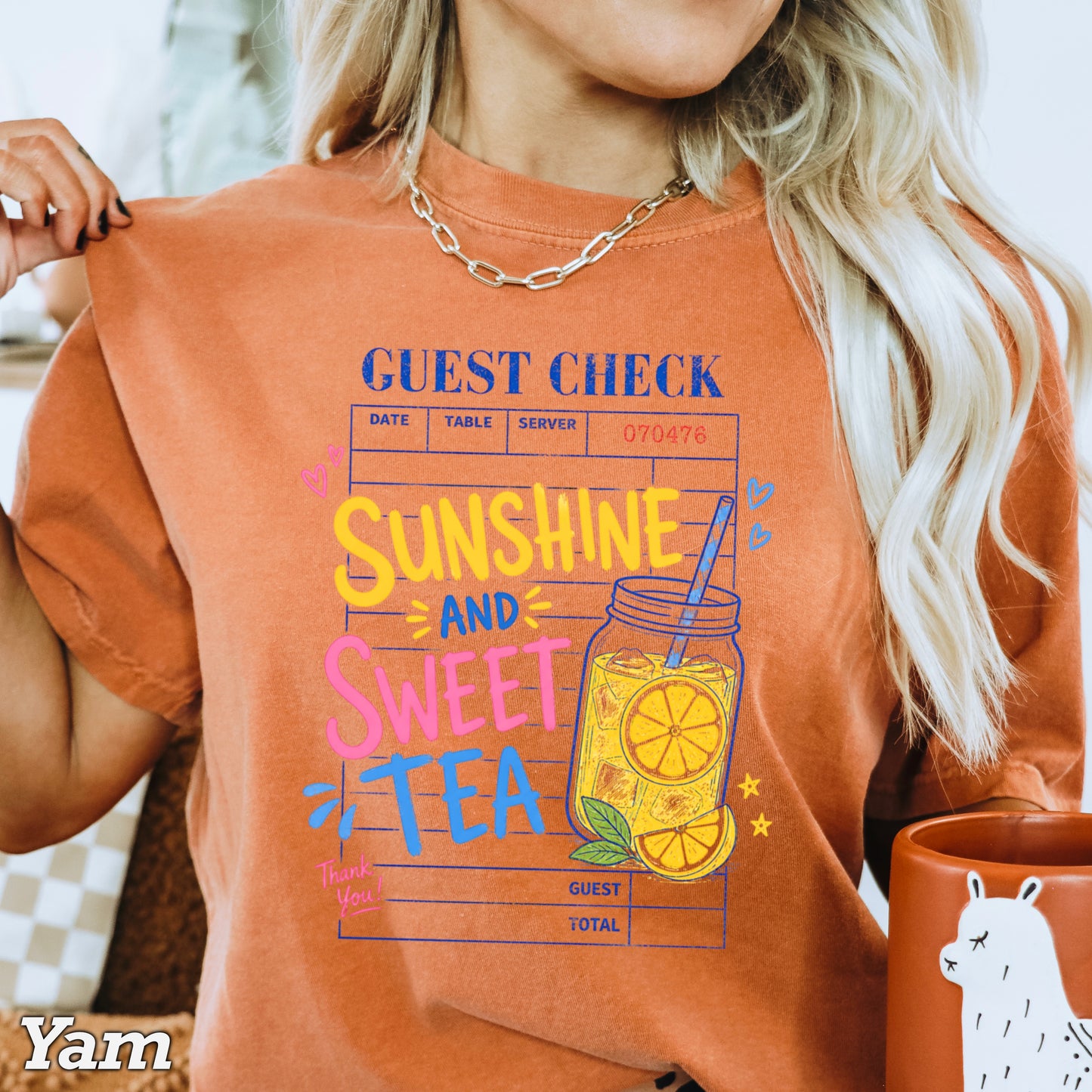 Guest Check Sunshine & Sweet Tea Comfort Color Graphic Tee