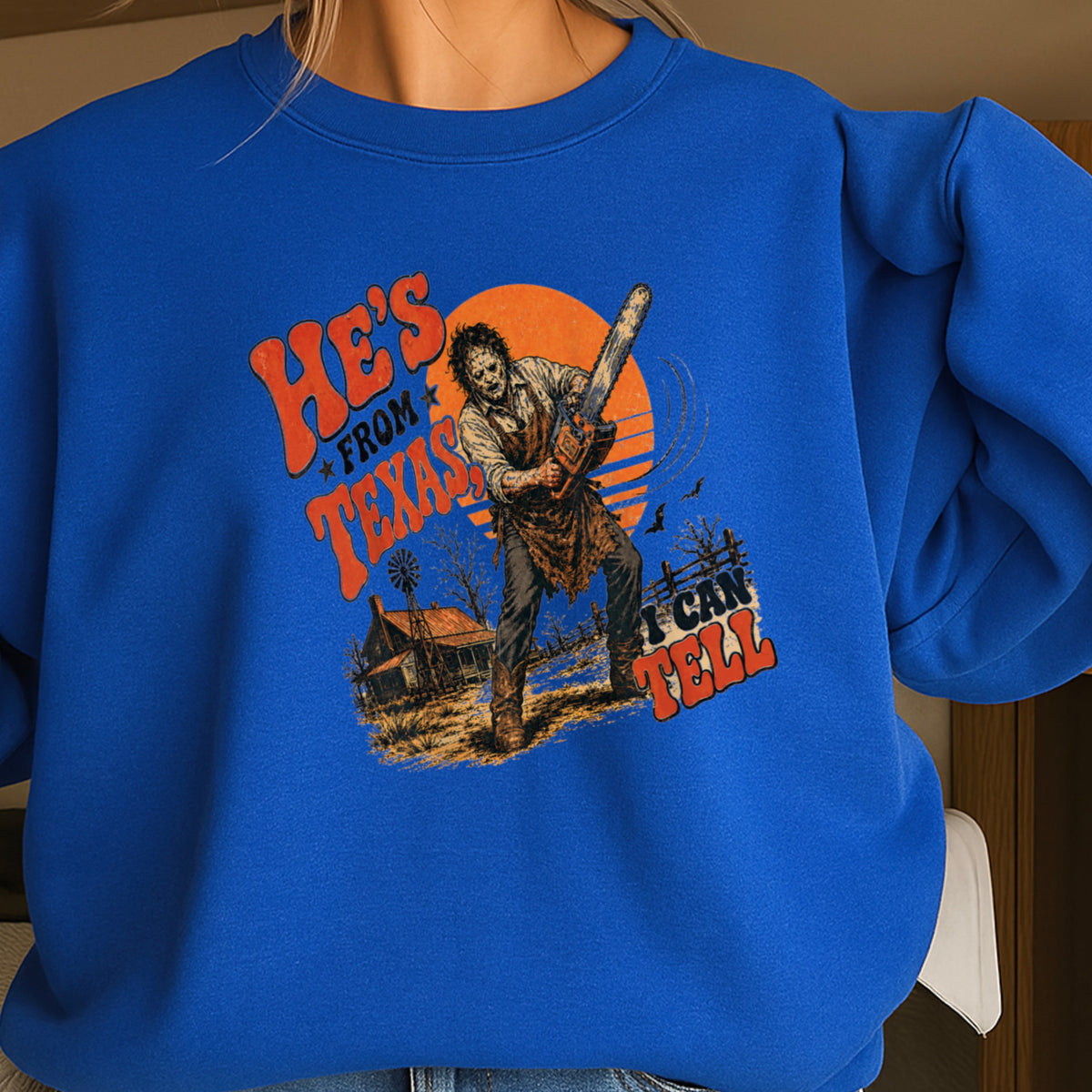 He’s From Texas Halloween Sweatshirt