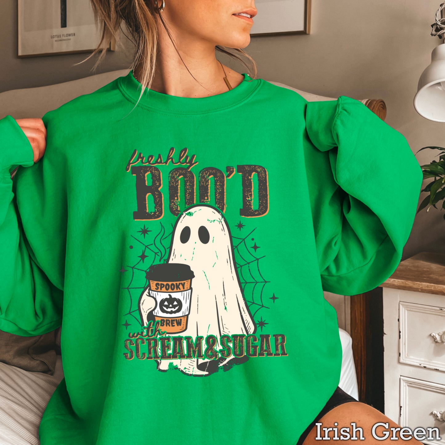 Freshly Boo’d Scream & Sugar Halloween Crewneck Sweatshirt