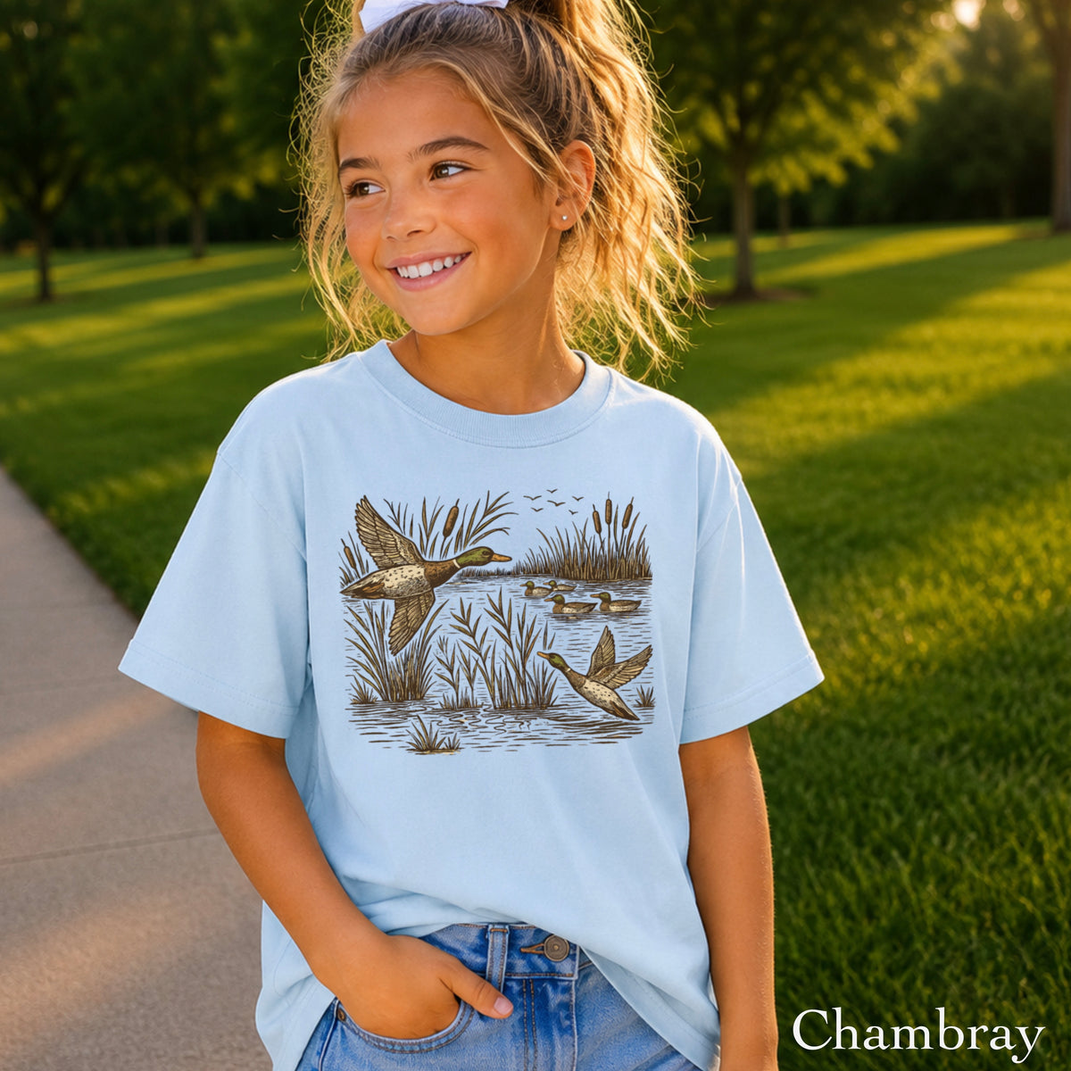 Mallard Ducks Youth Comfort Color T-Shirt
