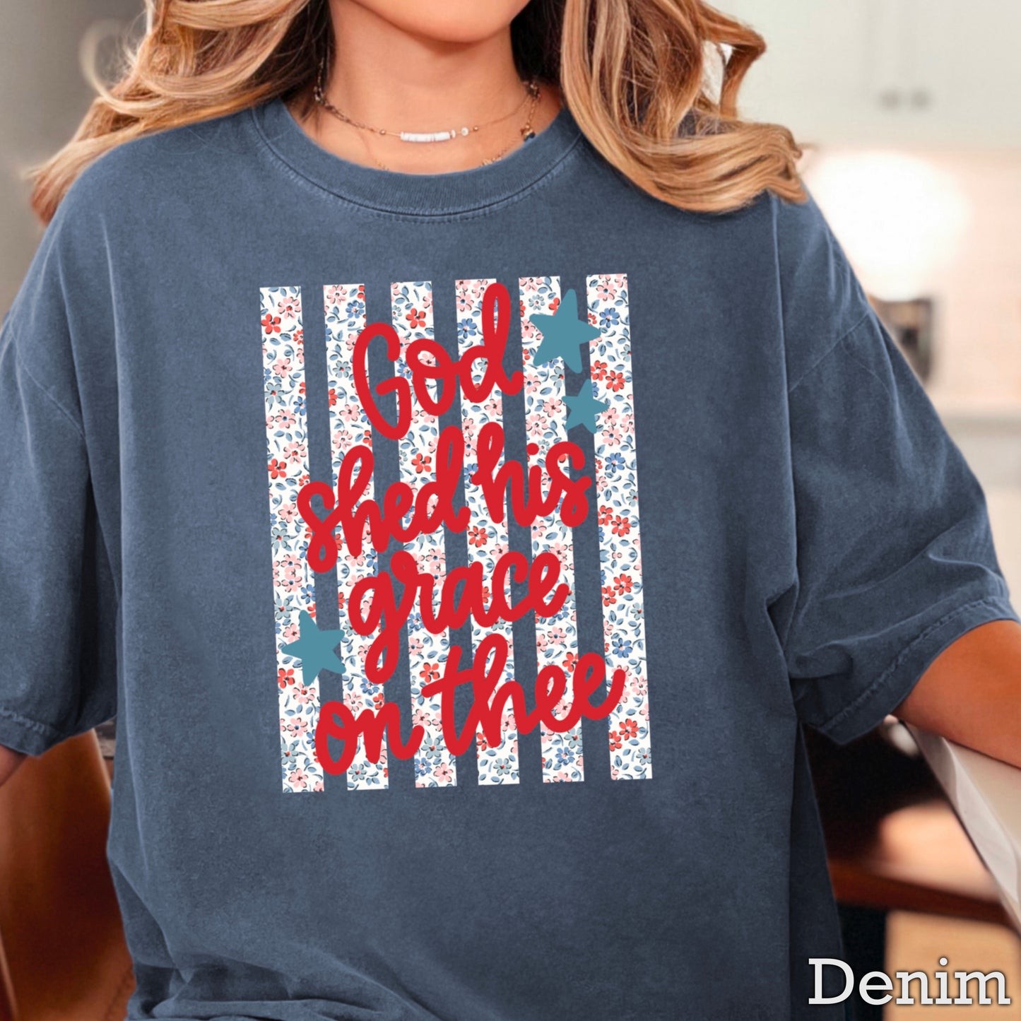 God Shed His Grace On Thee Comfort Color Graphic Tee