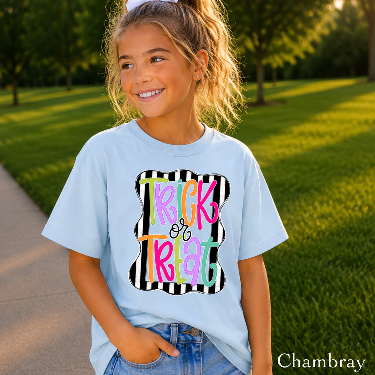 Trick Or Treat Halloween Youth Comfort Color T-Shirt