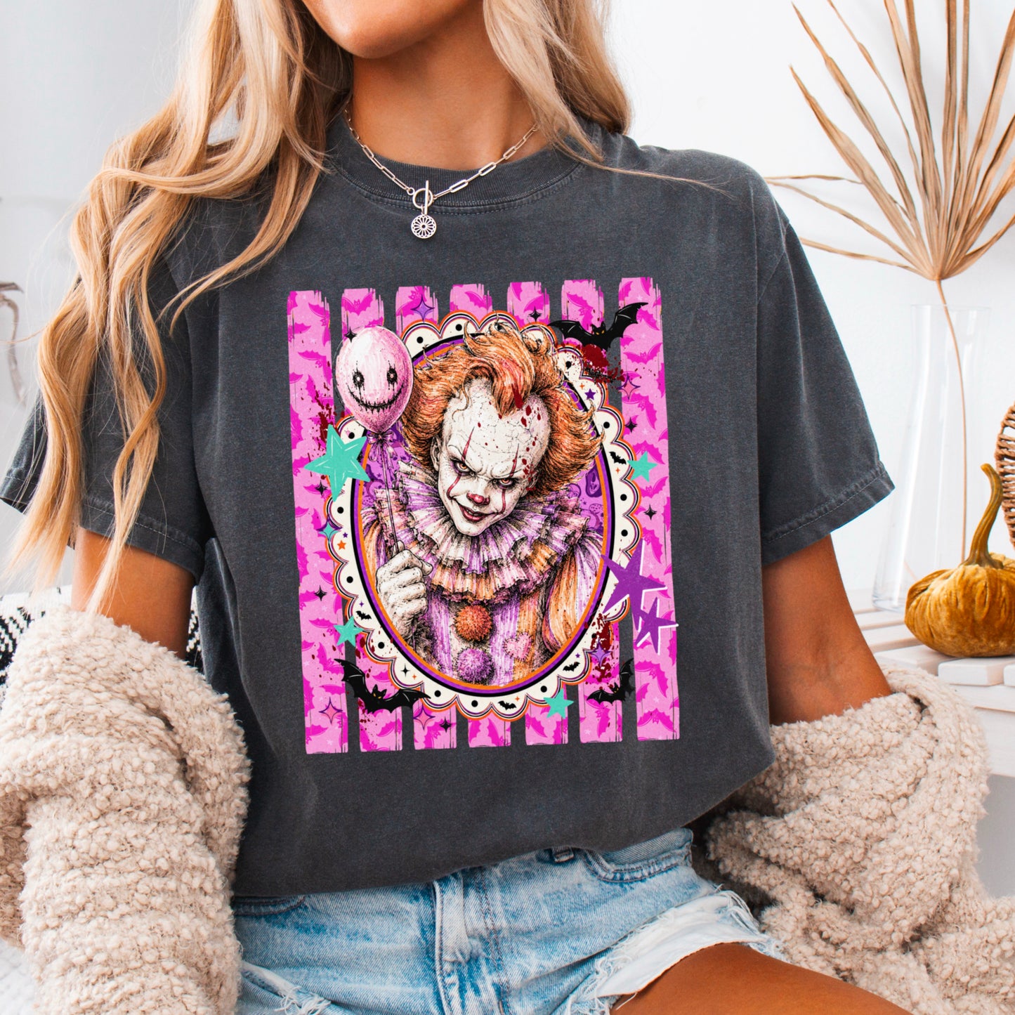 Horror Film Character Halloween Comfort Color Graphic Tee