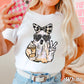 Preppy Ghost Halloween Comfort Color Graphic Tee
