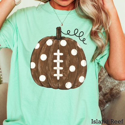 Pumpkin Football DTF Transfer
