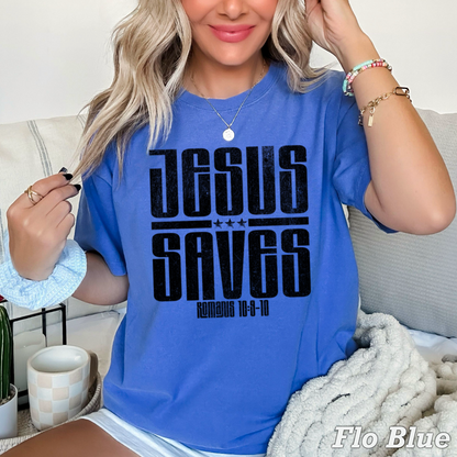 Jesus Saves Comfort Color Graphic Tee