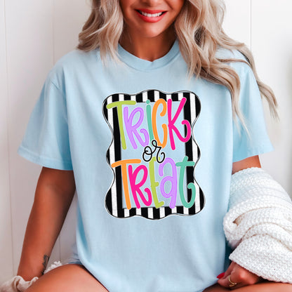 Trick Or Treat Halloween Comfort Color Graphic Tee