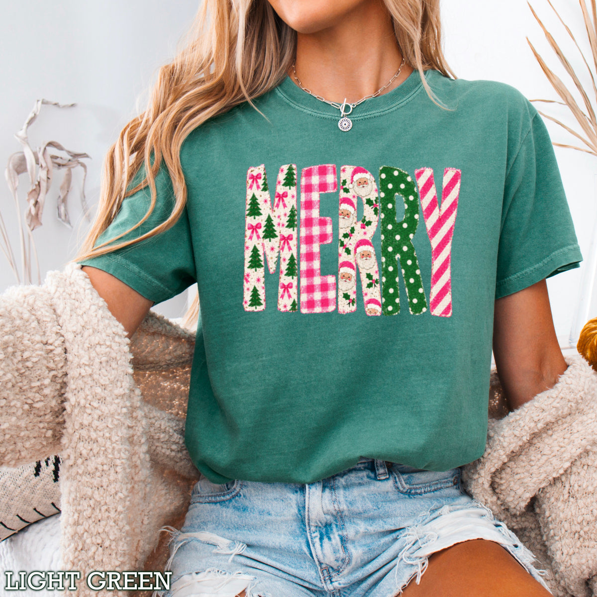 Merry Christmas Comfort Color Graphic Tee